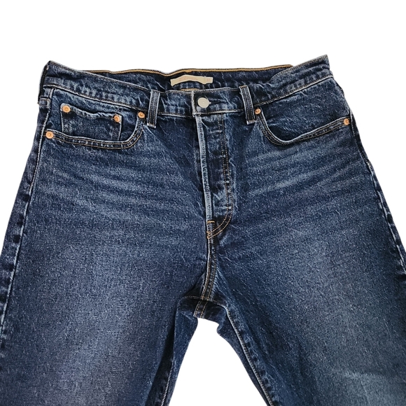 LEVI’S Wedgie Bootcut Jeans Dark Wash High Rise Button Fly w32 l32 - Picture 6 of 15